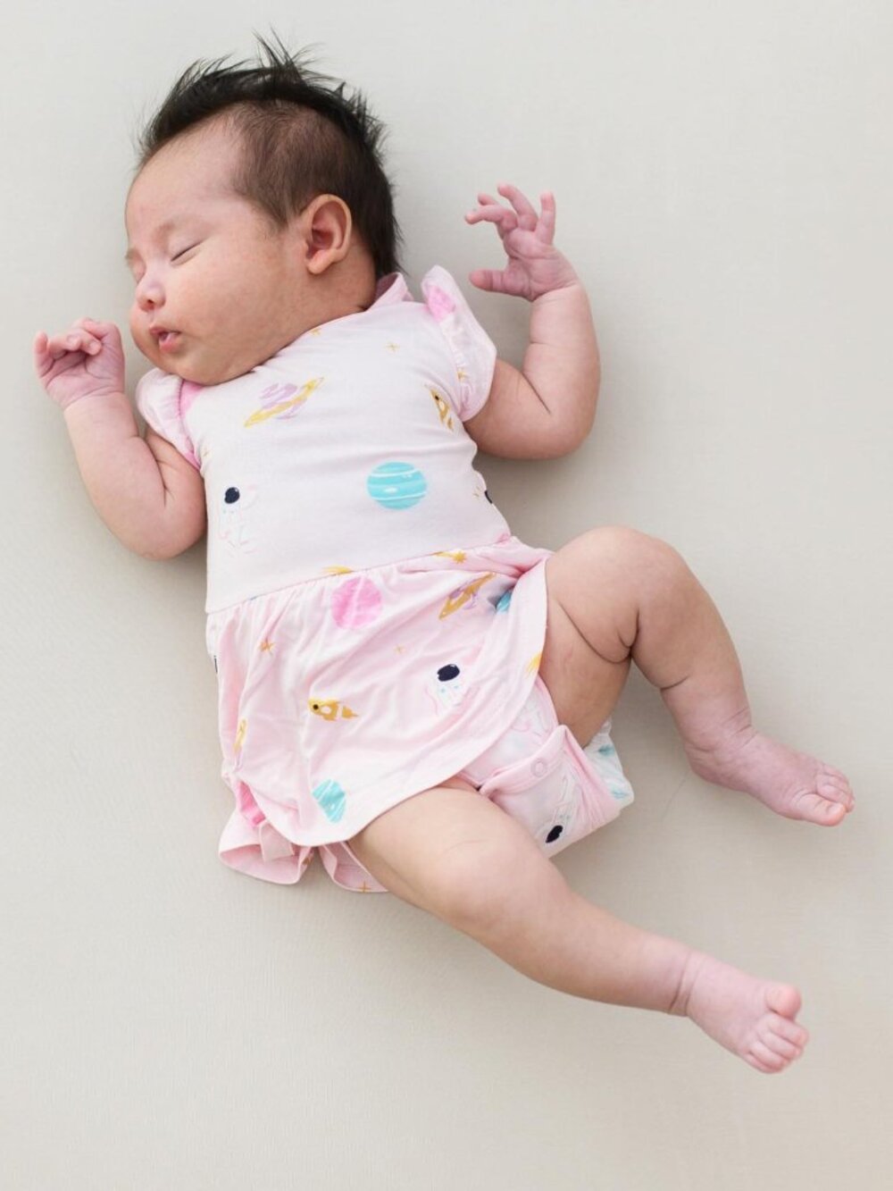 NWT Kyte Baby Twirl Bodysuit Dress in Sakura Space - Size 2T
